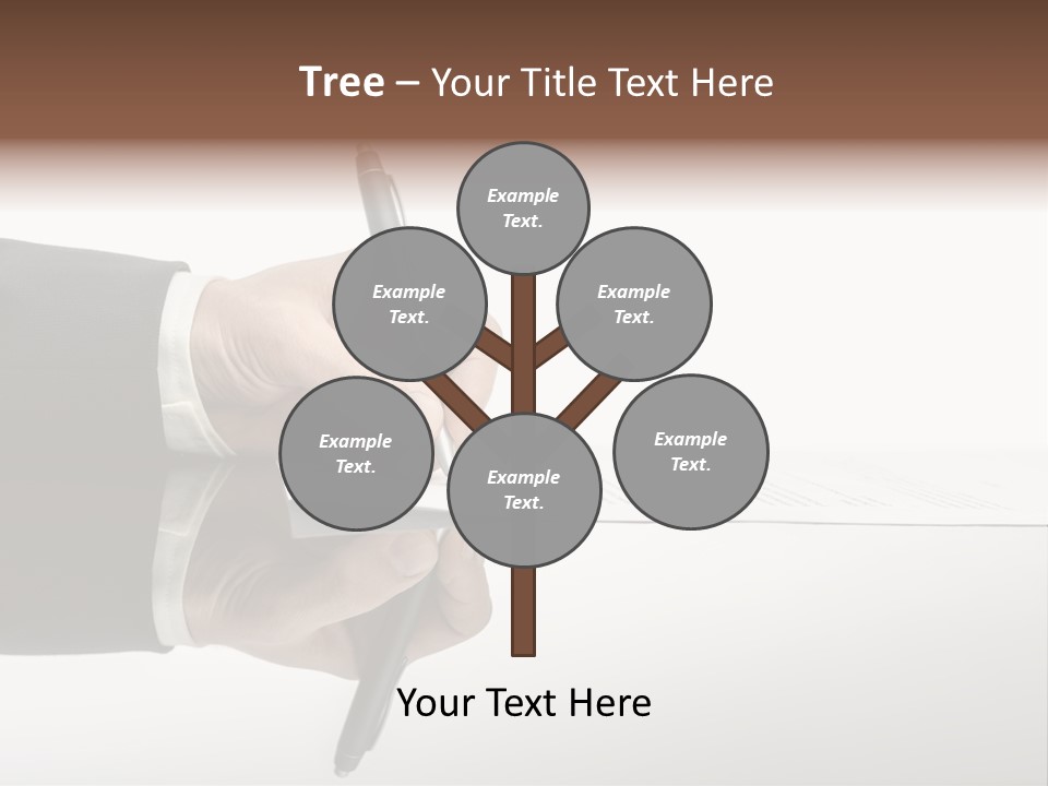 A Person Writing On A Piece Of Paper With A Pen PowerPoint Template