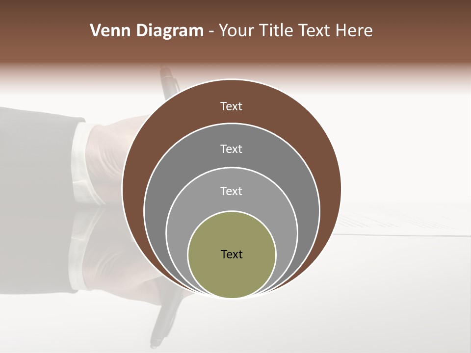 A Person Writing On A Piece Of Paper With A Pen PowerPoint Template