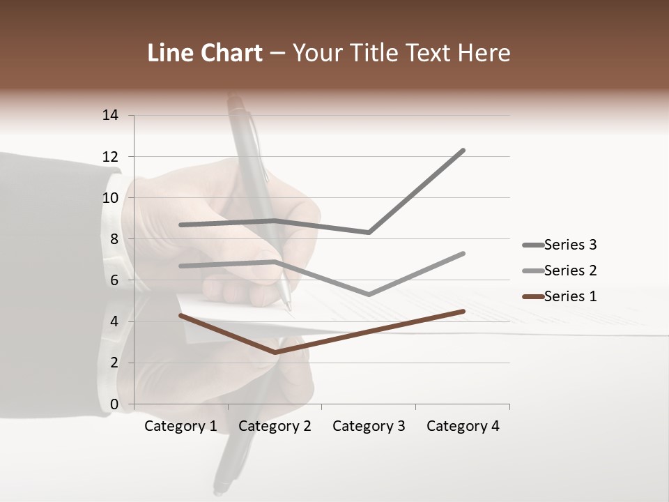A Person Writing On A Piece Of Paper With A Pen PowerPoint Template