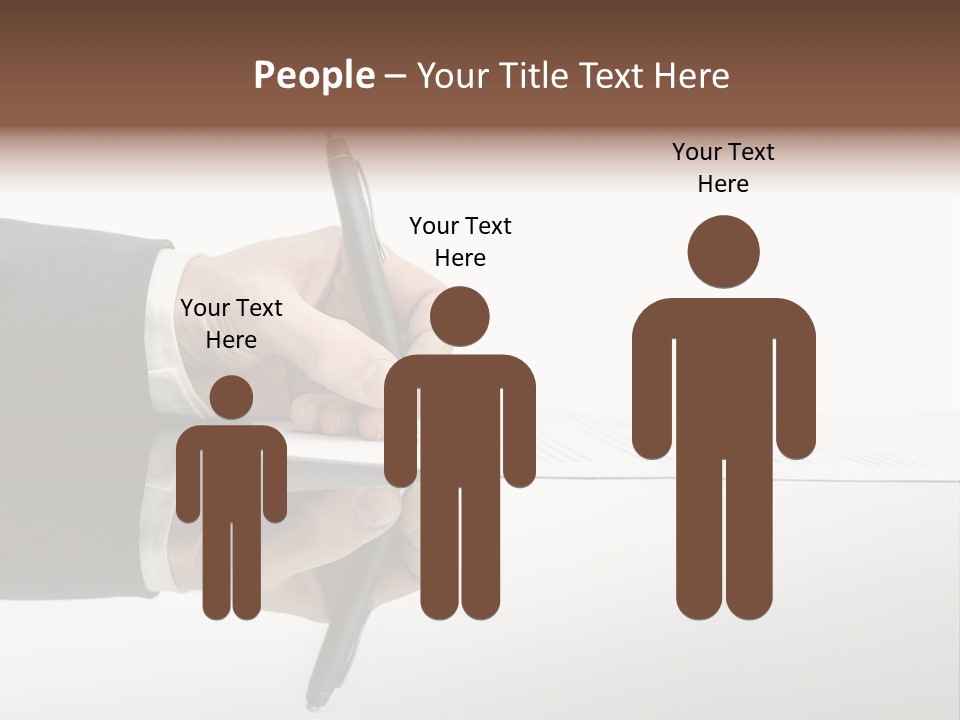 A Person Writing On A Piece Of Paper With A Pen PowerPoint Template