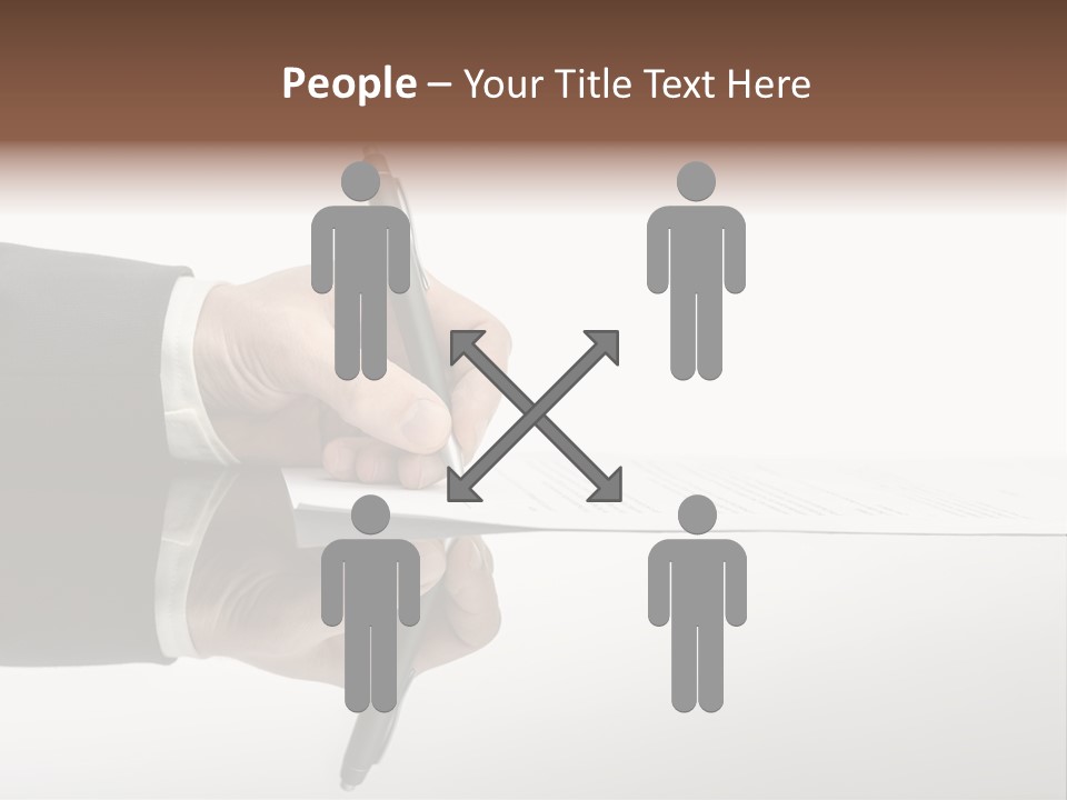 A Person Writing On A Piece Of Paper With A Pen PowerPoint Template