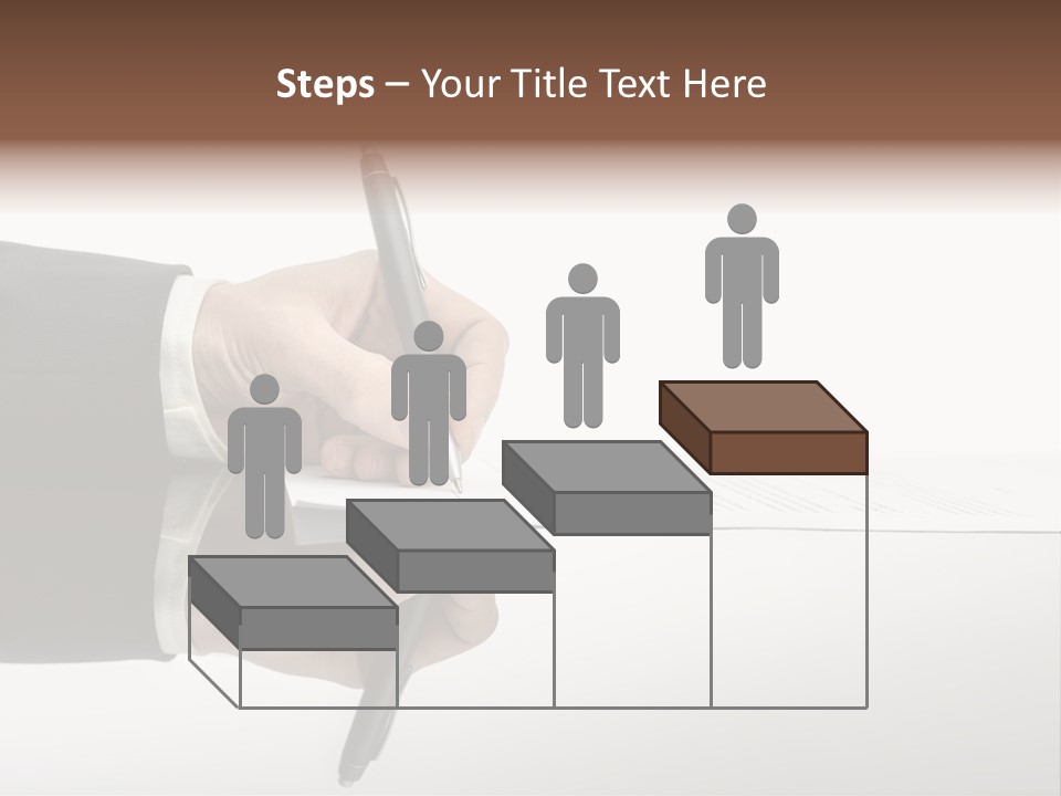 A Person Writing On A Piece Of Paper With A Pen PowerPoint Template