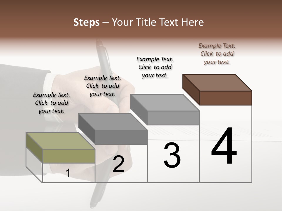 A Person Writing On A Piece Of Paper With A Pen PowerPoint Template