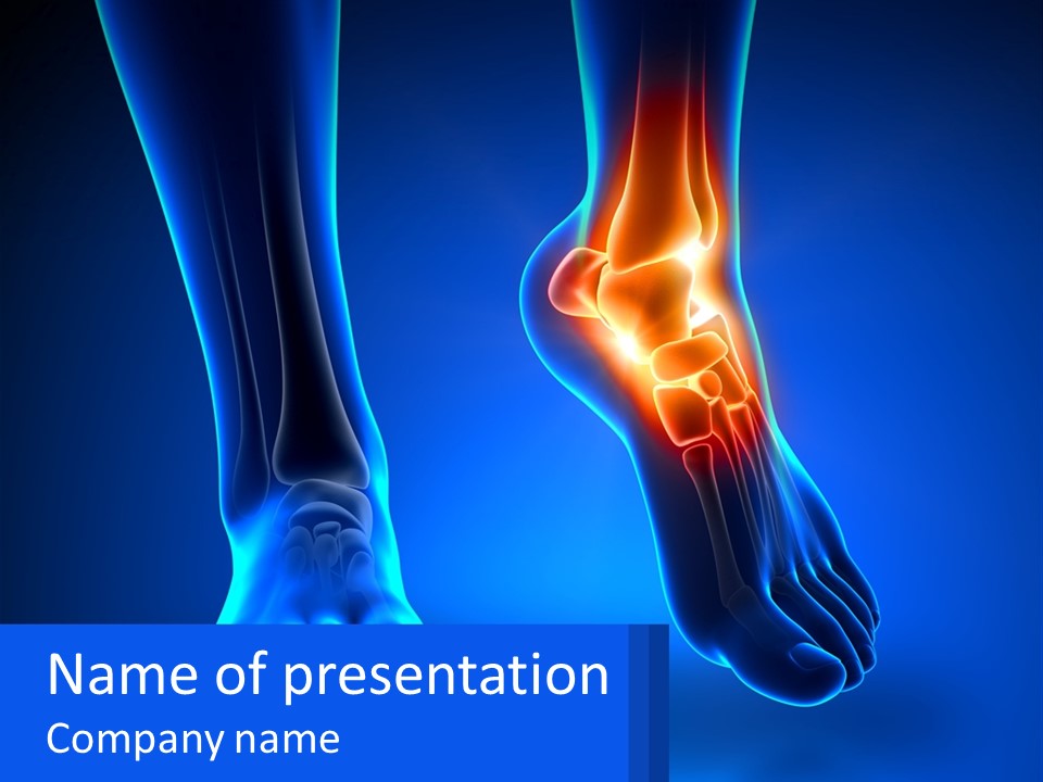 A Medical Powerpoint Presentation With A Blue Background PowerPoint Template