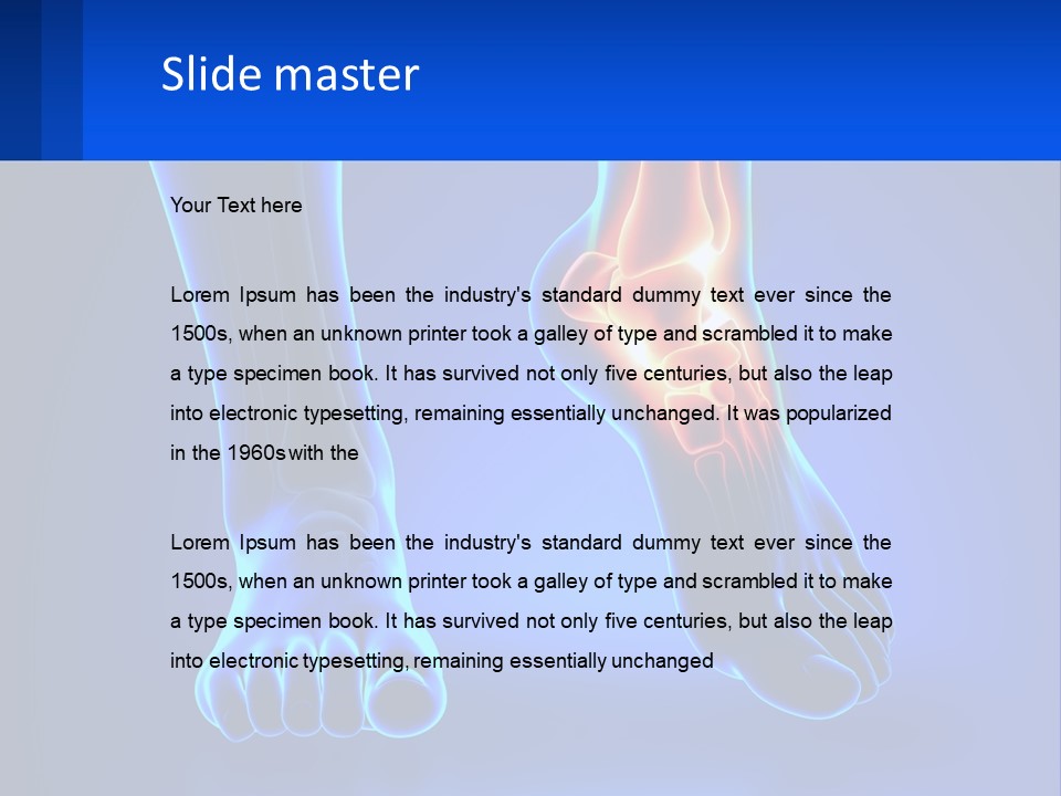A Medical Powerpoint Presentation With A Blue Background PowerPoint Template
