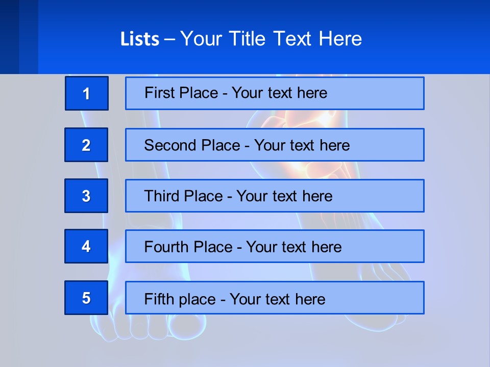 A Medical Powerpoint Presentation With A Blue Background PowerPoint Template