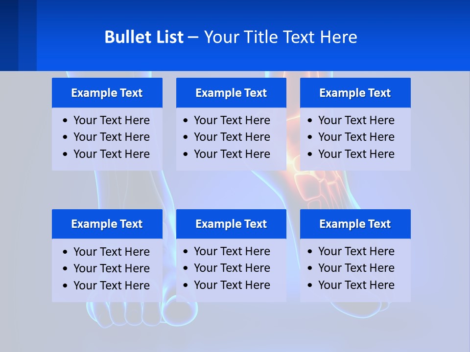 A Medical Powerpoint Presentation With A Blue Background PowerPoint Template