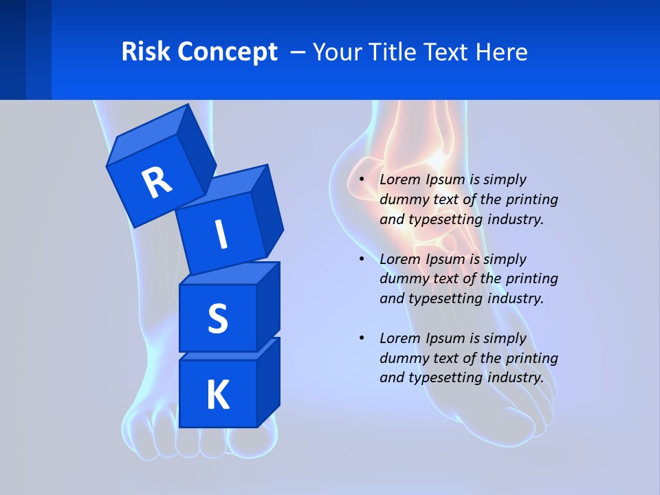 A Medical Powerpoint Presentation With A Blue Background PowerPoint Template