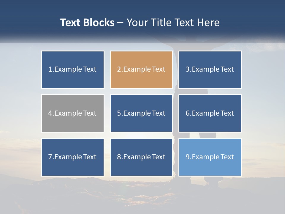 A Man Standing On Top Of A Mountain With His Arms Wide Open PowerPoint Template