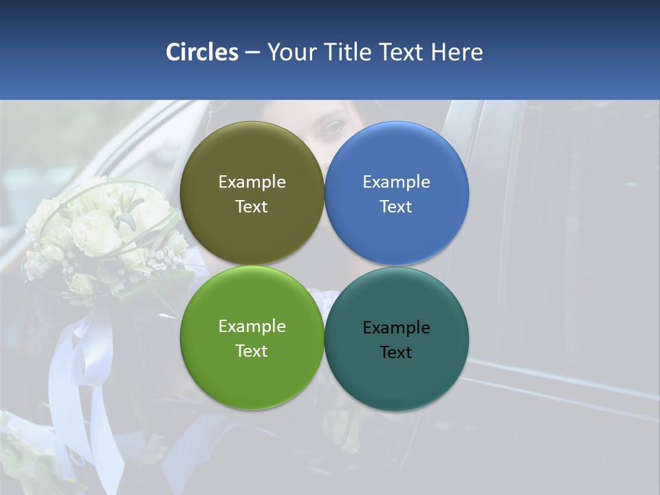 A Woman Sitting In A Car Holding A Bouquet Of Flowers PowerPoint Template