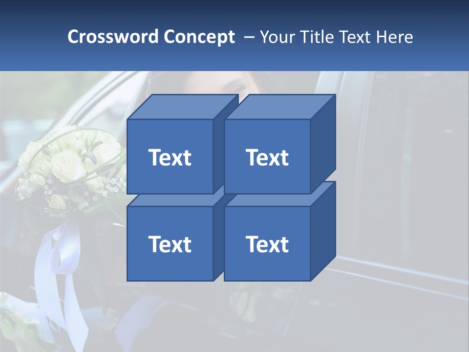 A Woman Sitting In A Car Holding A Bouquet Of Flowers PowerPoint Template