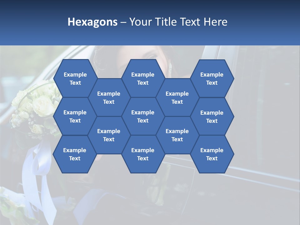 A Woman Sitting In A Car Holding A Bouquet Of Flowers PowerPoint Template