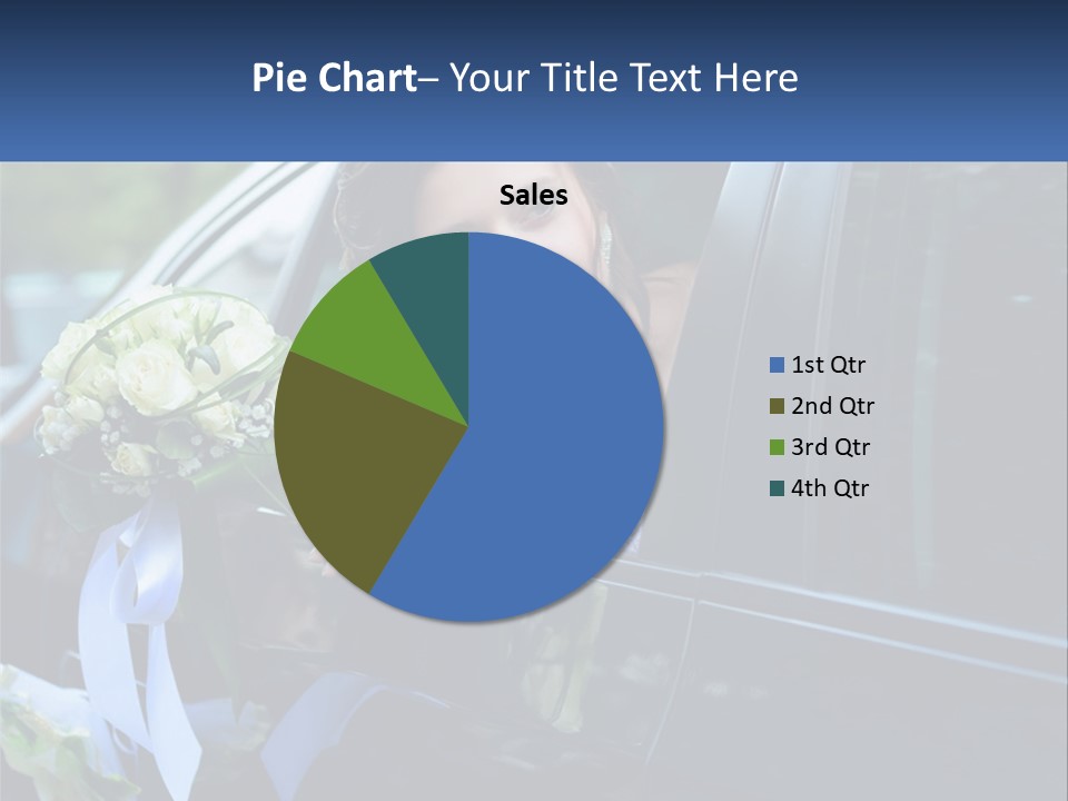 A Woman Sitting In A Car Holding A Bouquet Of Flowers PowerPoint Template