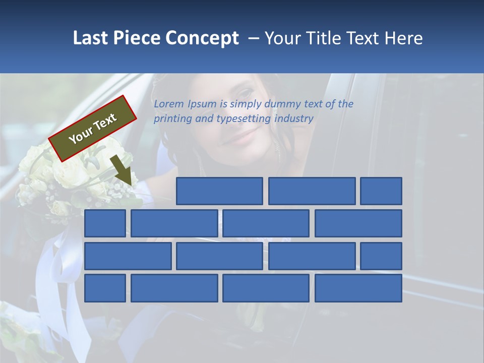 A Woman Sitting In A Car Holding A Bouquet Of Flowers PowerPoint Template
