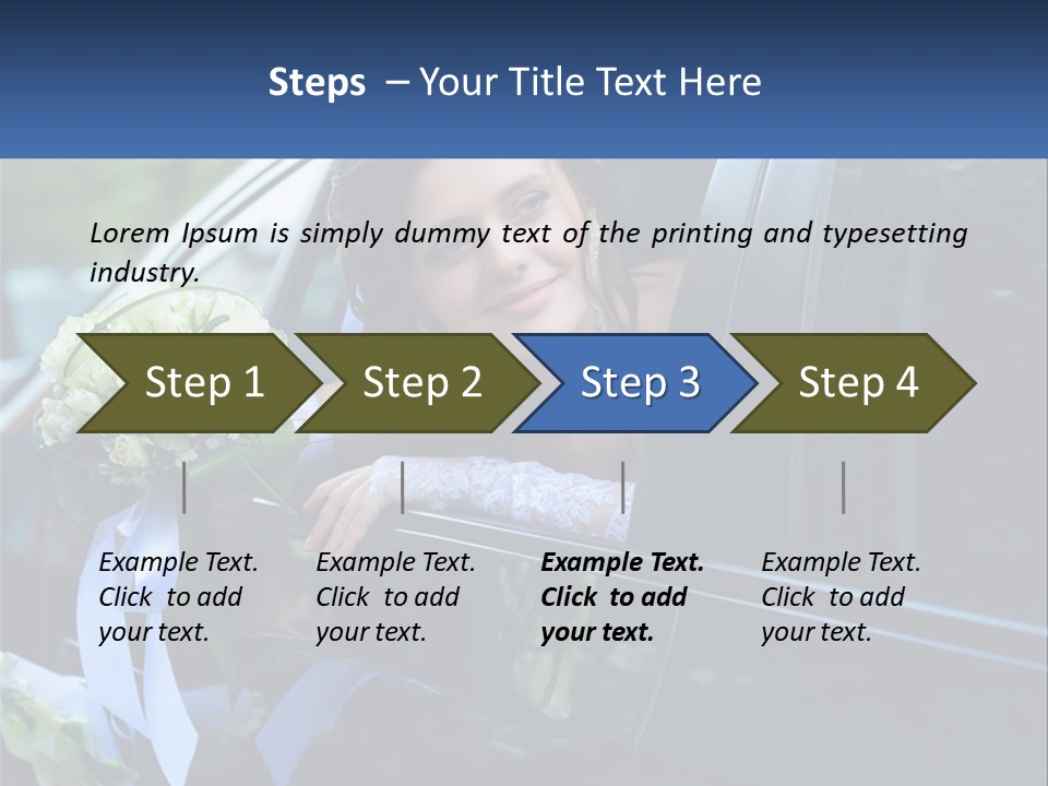 A Woman Sitting In A Car Holding A Bouquet Of Flowers PowerPoint Template