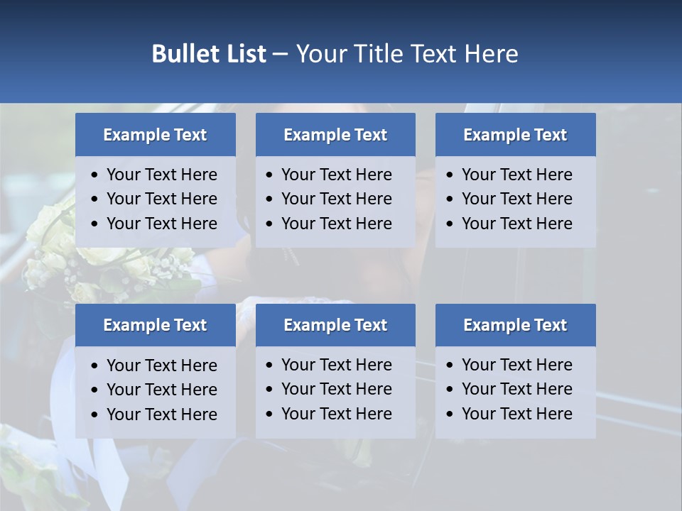 A Woman Sitting In A Car Holding A Bouquet Of Flowers PowerPoint Template