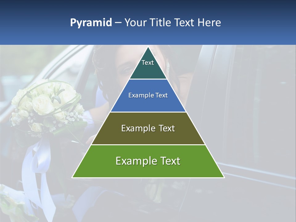 A Woman Sitting In A Car Holding A Bouquet Of Flowers PowerPoint Template