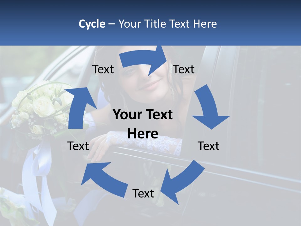 A Woman Sitting In A Car Holding A Bouquet Of Flowers PowerPoint Template