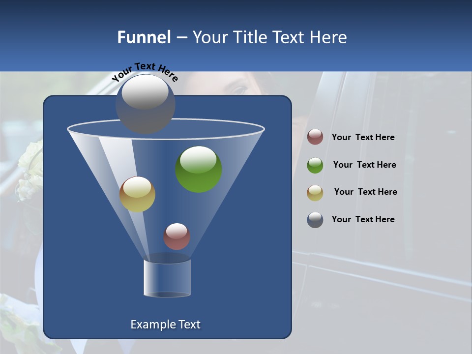 A Woman Sitting In A Car Holding A Bouquet Of Flowers PowerPoint Template