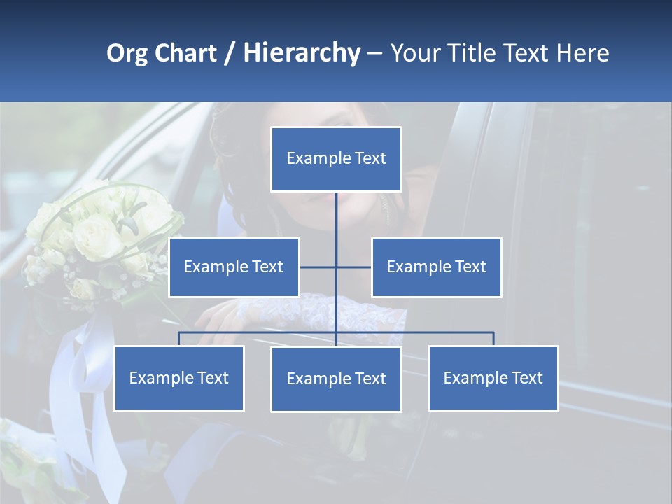 A Woman Sitting In A Car Holding A Bouquet Of Flowers PowerPoint Template