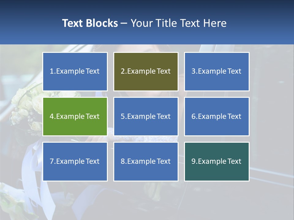 A Woman Sitting In A Car Holding A Bouquet Of Flowers PowerPoint Template