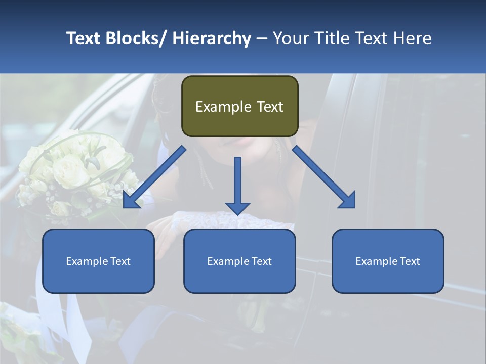 A Woman Sitting In A Car Holding A Bouquet Of Flowers PowerPoint Template