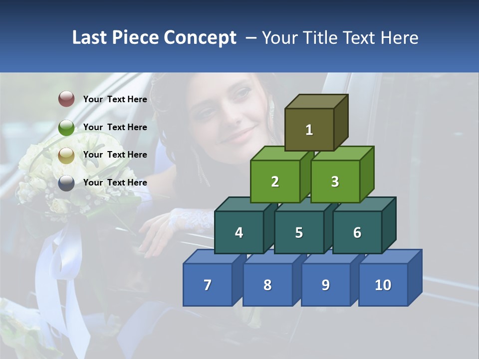 A Woman Sitting In A Car Holding A Bouquet Of Flowers PowerPoint Template