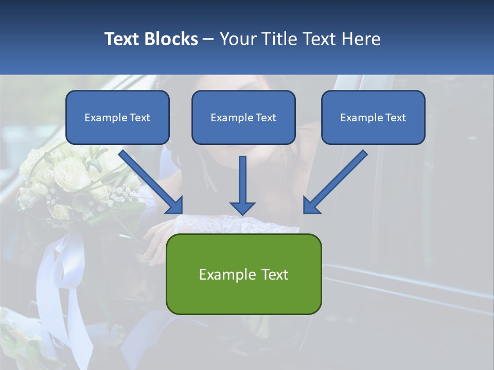 A Woman Sitting In A Car Holding A Bouquet Of Flowers PowerPoint Template