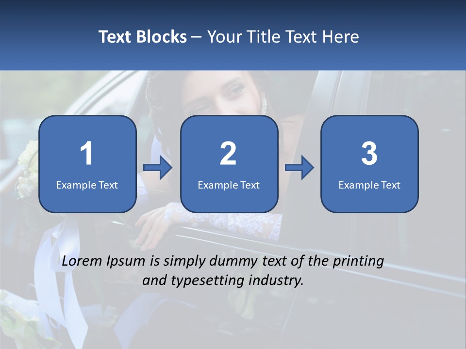 A Woman Sitting In A Car Holding A Bouquet Of Flowers PowerPoint Template