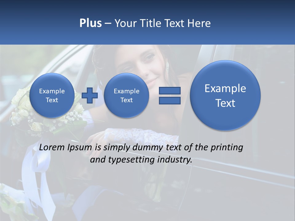A Woman Sitting In A Car Holding A Bouquet Of Flowers PowerPoint Template