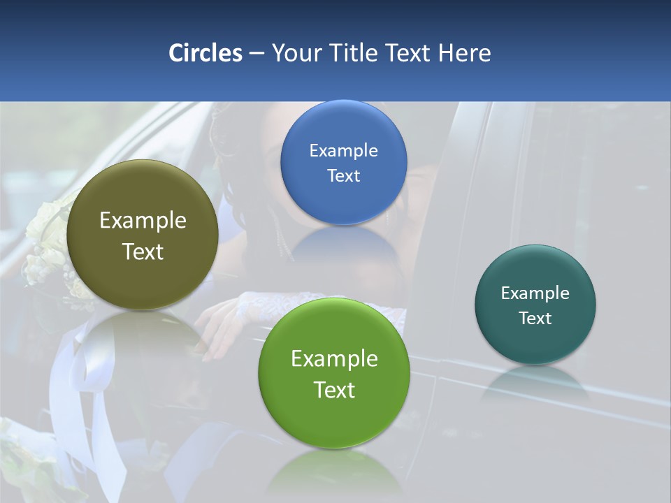 A Woman Sitting In A Car Holding A Bouquet Of Flowers PowerPoint Template