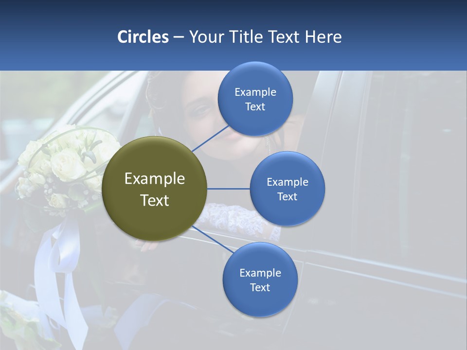 A Woman Sitting In A Car Holding A Bouquet Of Flowers PowerPoint Template