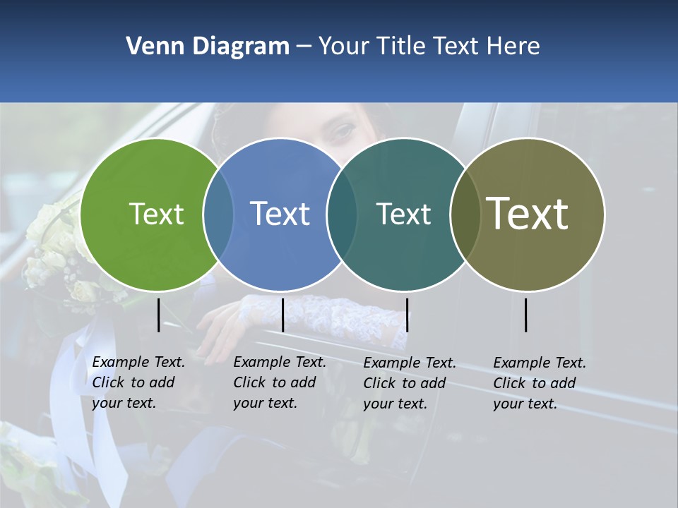 A Woman Sitting In A Car Holding A Bouquet Of Flowers PowerPoint Template