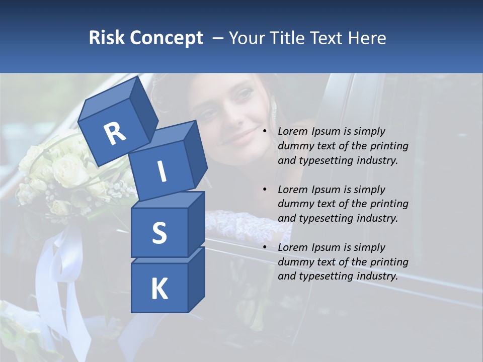 A Woman Sitting In A Car Holding A Bouquet Of Flowers PowerPoint Template