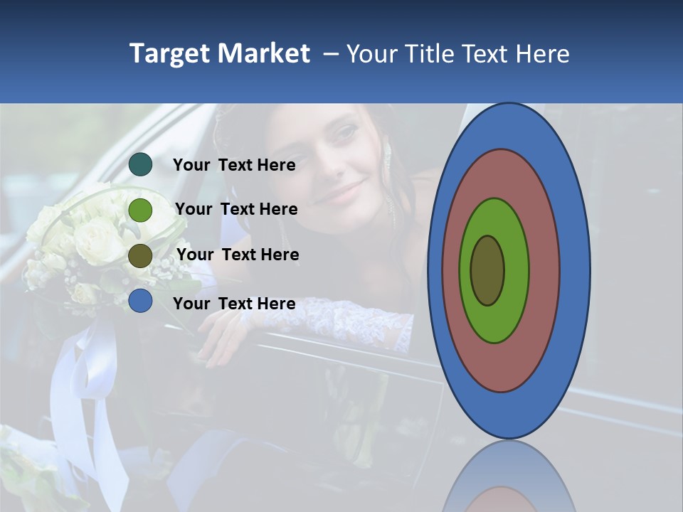 A Woman Sitting In A Car Holding A Bouquet Of Flowers PowerPoint Template