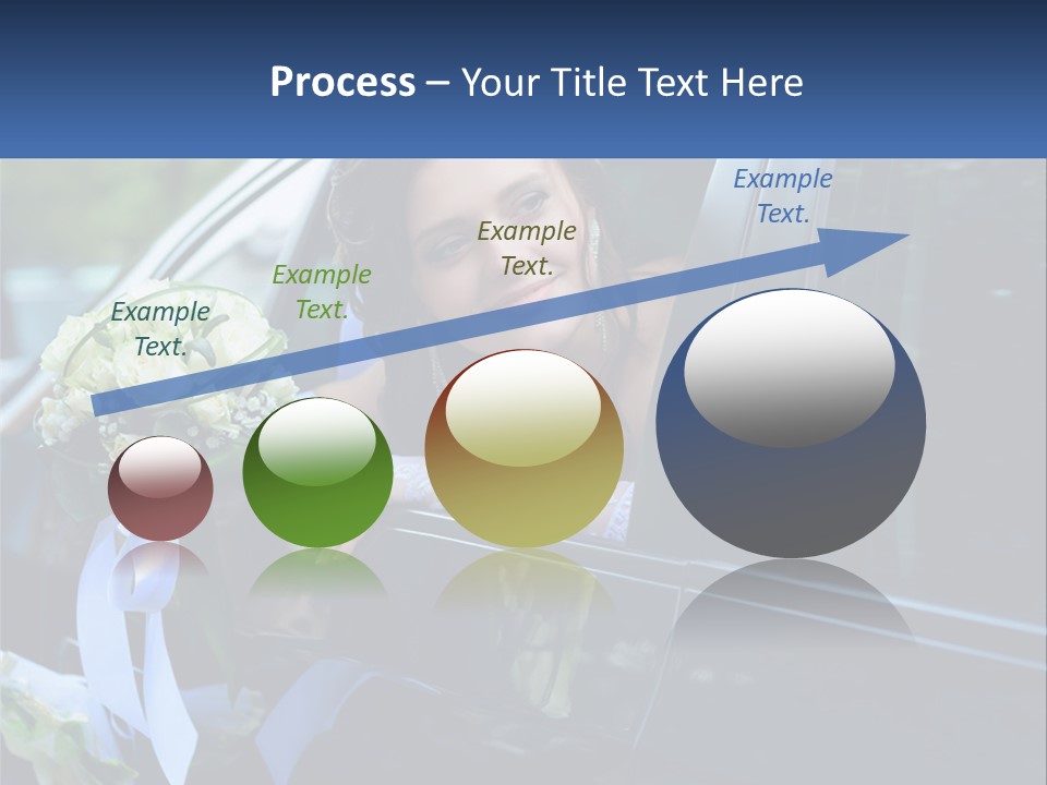A Woman Sitting In A Car Holding A Bouquet Of Flowers PowerPoint Template
