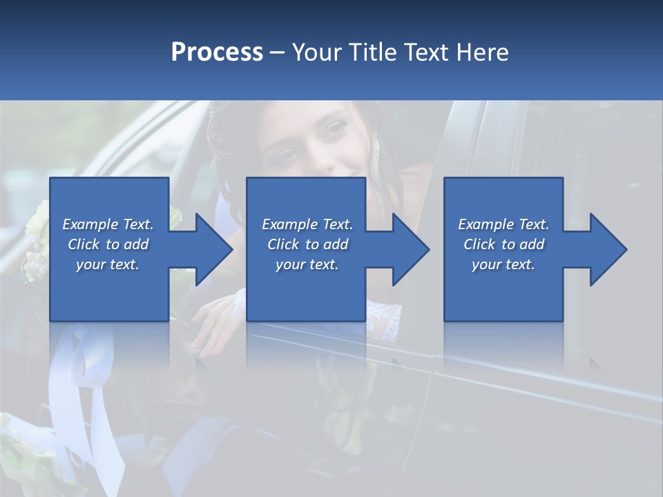 A Woman Sitting In A Car Holding A Bouquet Of Flowers PowerPoint Template