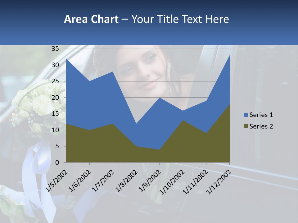 A Woman Sitting In A Car Holding A Bouquet Of Flowers PowerPoint Template