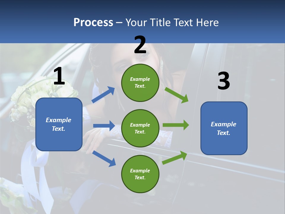 A Woman Sitting In A Car Holding A Bouquet Of Flowers PowerPoint Template