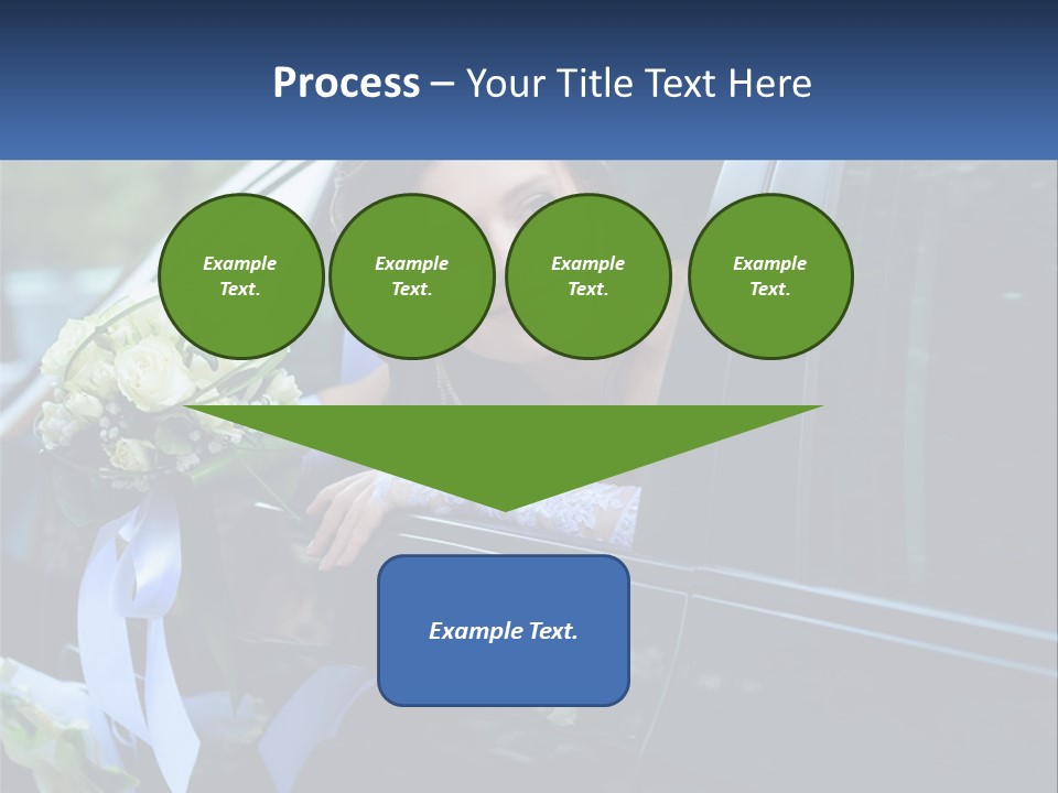 A Woman Sitting In A Car Holding A Bouquet Of Flowers PowerPoint Template