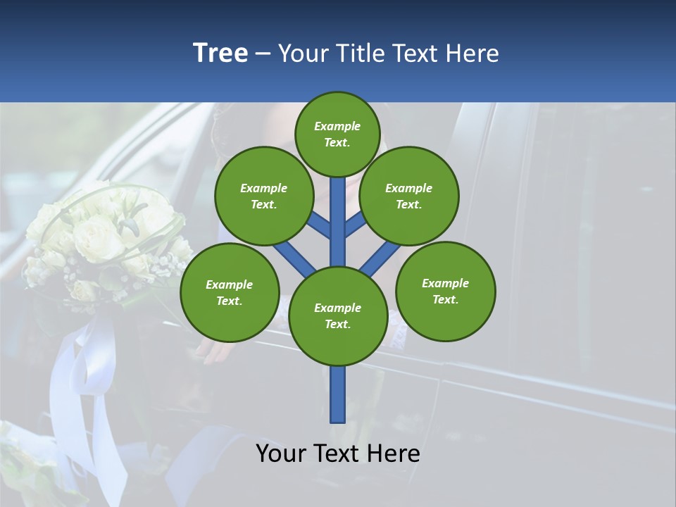 A Woman Sitting In A Car Holding A Bouquet Of Flowers PowerPoint Template