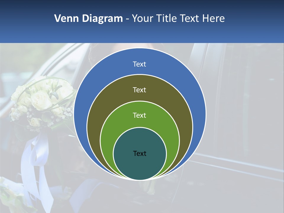 A Woman Sitting In A Car Holding A Bouquet Of Flowers PowerPoint Template