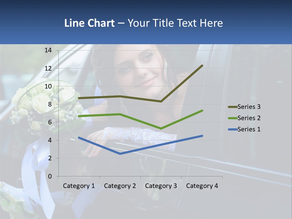 A Woman Sitting In A Car Holding A Bouquet Of Flowers PowerPoint Template