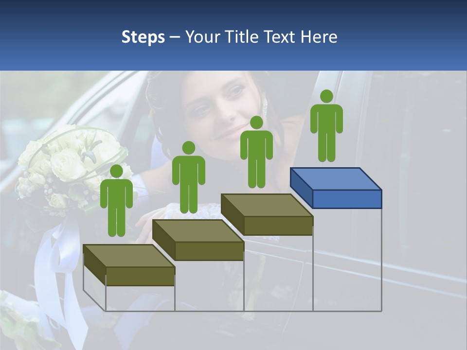 A Woman Sitting In A Car Holding A Bouquet Of Flowers PowerPoint Template