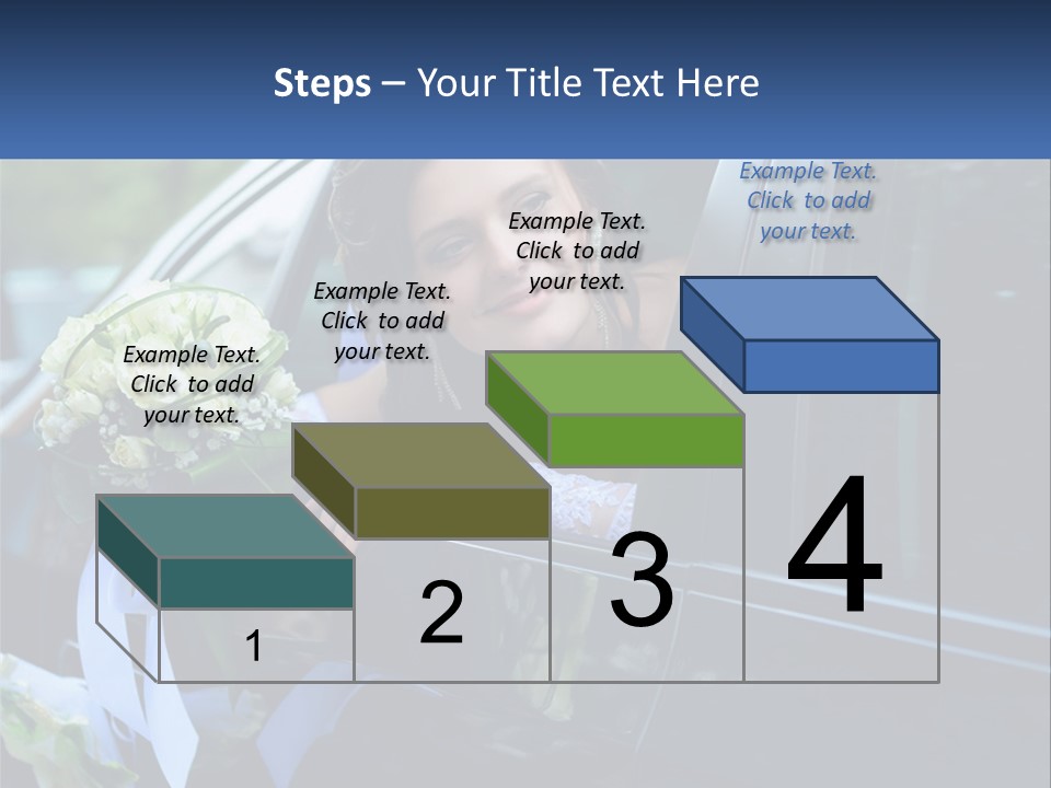 A Woman Sitting In A Car Holding A Bouquet Of Flowers PowerPoint Template
