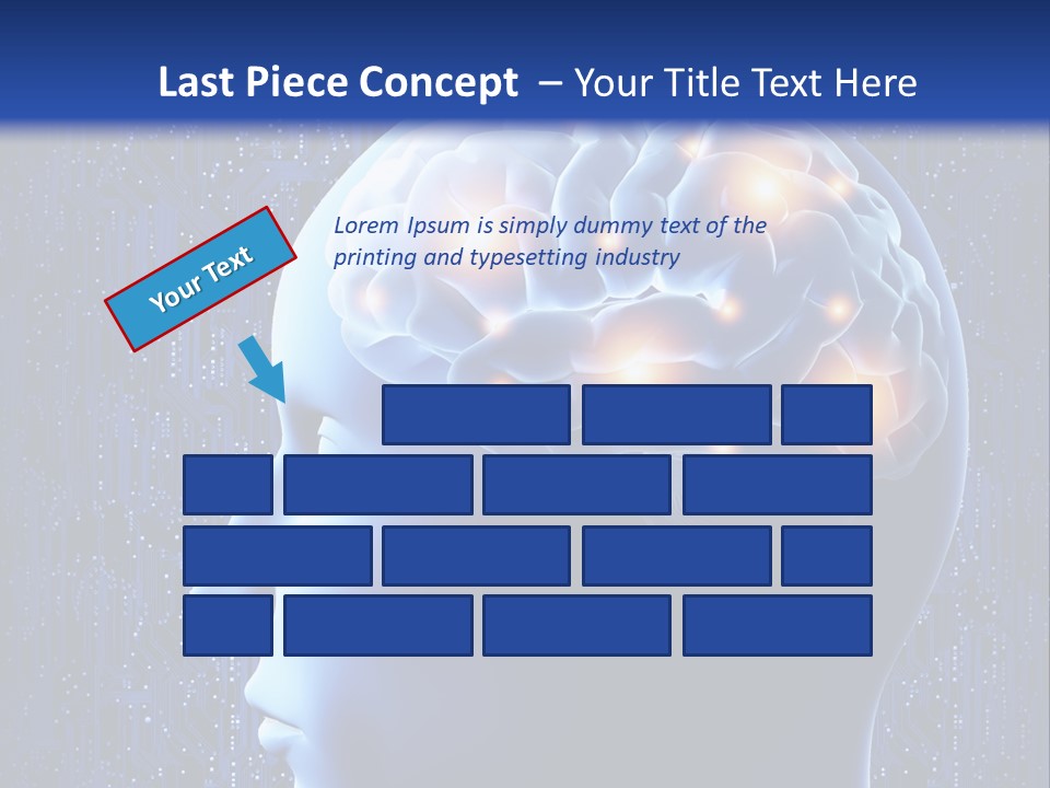 A Human Head With A Circuit Board In The Background PowerPoint Template