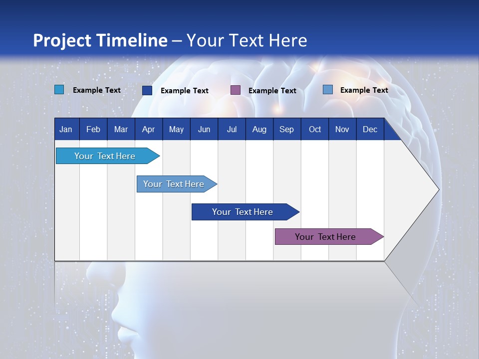 A Human Head With A Circuit Board In The Background PowerPoint Template