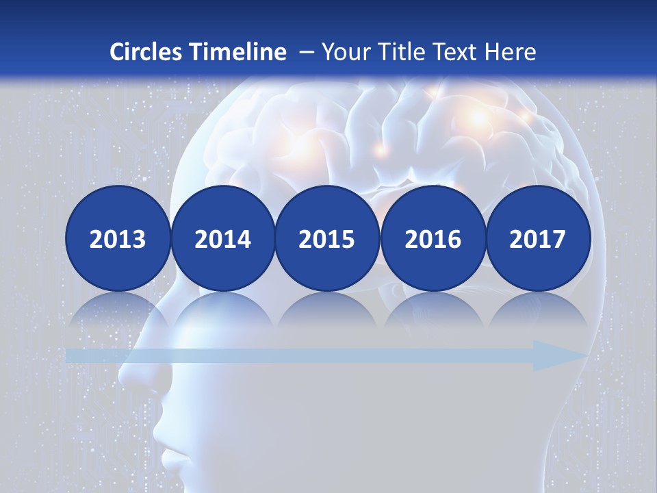 A Human Head With A Circuit Board In The Background PowerPoint Template