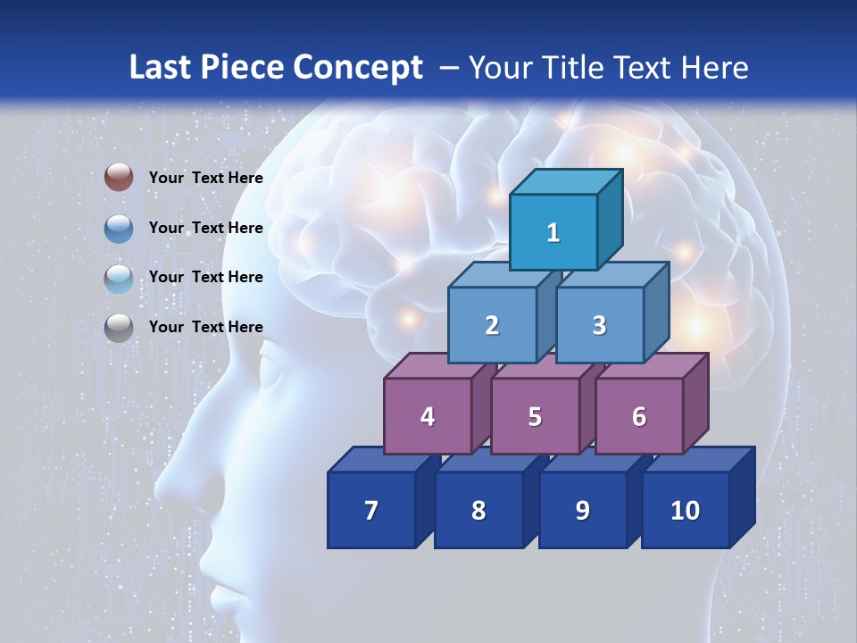 A Human Head With A Circuit Board In The Background PowerPoint Template