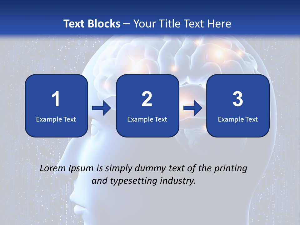 A Human Head With A Circuit Board In The Background PowerPoint Template